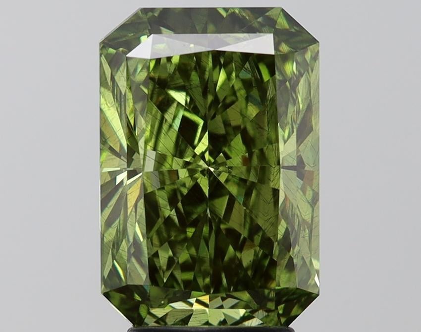 4.02 Ct. Fancy Vivid Green Radiant Lab Grown Diamond