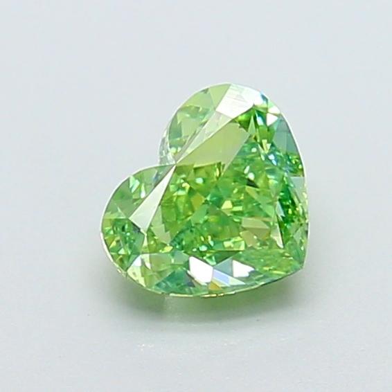 1.01 Ct. Fancy Vivid  Green Heart Lab Grown Diamond