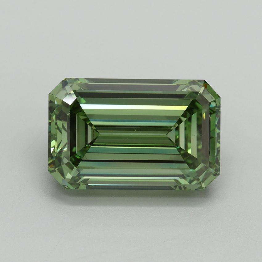 5.02 Ct. Fancy Vivid Green Emerald Lab Grown Diamond