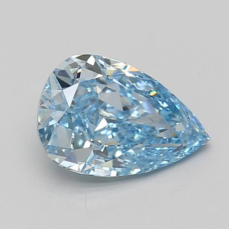 2.03 Ct. Fancy Vivid Blue Pear Lab Grown Diamond