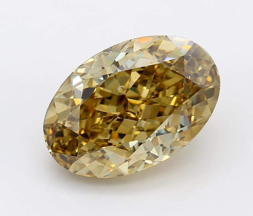 8.05 Ct. Fancy Intense  Yellow Oval Lab Grown Diamond