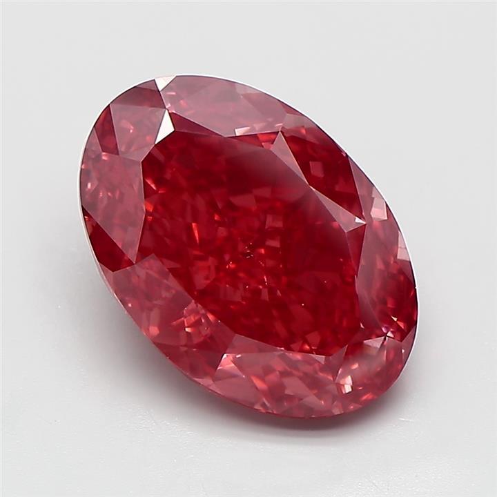 6.09 Ct. Fancy Vivid  Pink Oval Lab Grown Diamond