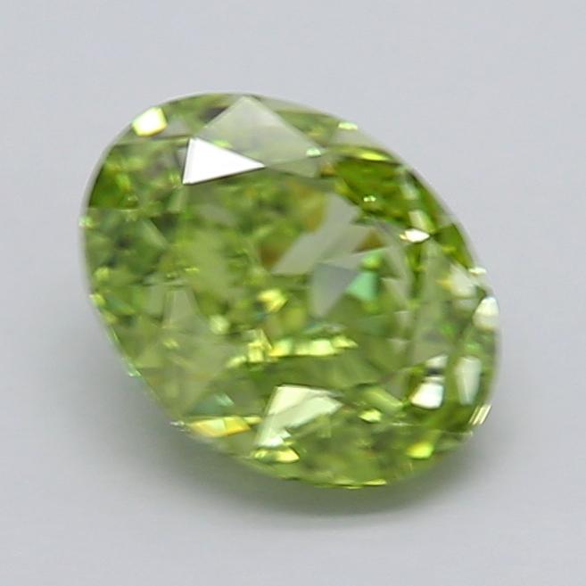 1.50 Ct. Fancy Vivid  Green Oval Lab Grown Diamond