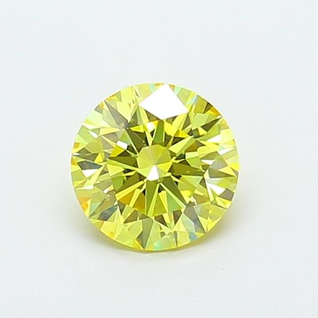 1.03 Ct. Fancy Vivid Yellow Round Lab Grown Diamond