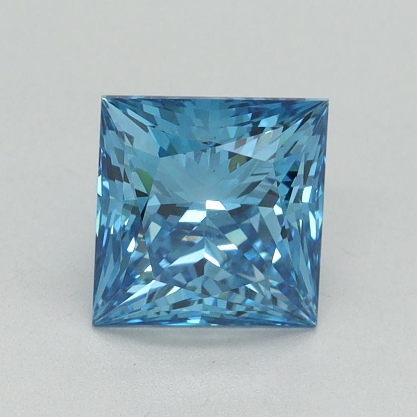 1.51 Ct. Fancy Vivid Blue Princess Lab Grown Diamond