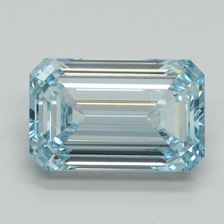 1.51 Ct. Fancy Intense Blue Emerald Lab Grown Diamond