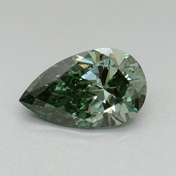 0.43 Ct. Fancy Vivid Green Pear Lab Grown Diamond