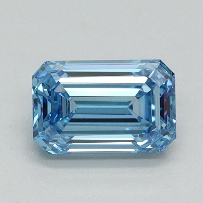 0.84 Ct. Fancy Intense Blue Emerald Lab Grown Diamond