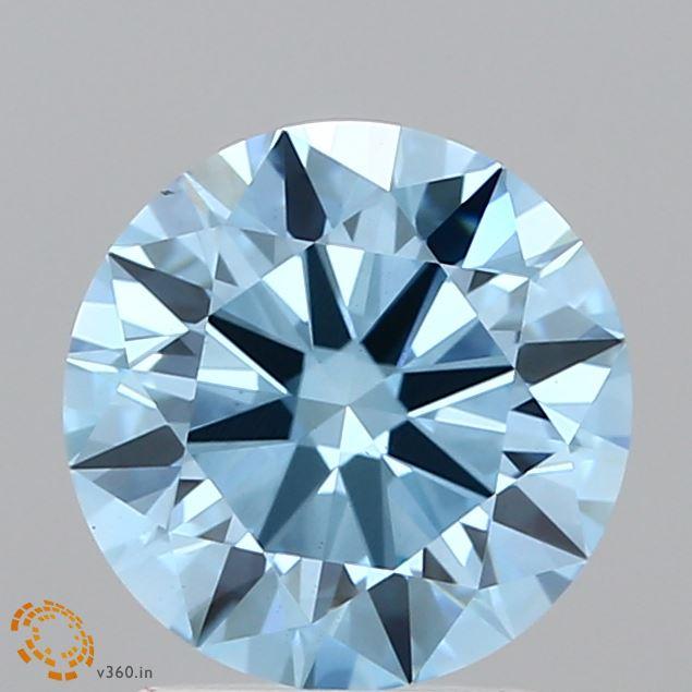 2.08 Ct. Fancy Vivid  Blue Round Lab Grown Diamond