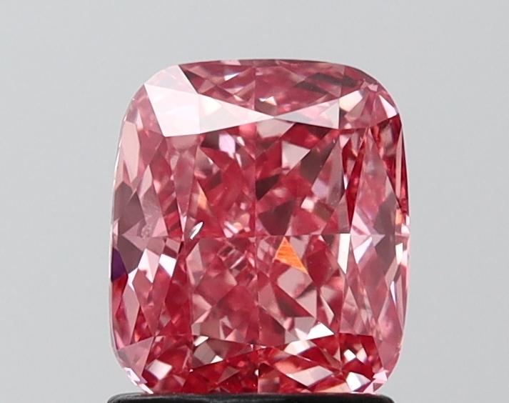 1.51 Ct. Fancy Vivid Pink Cushion Lab Grown Diamond