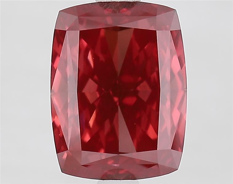 2.55 Ct. Fancy Vivid  Pink Cushion Lab Grown Diamond