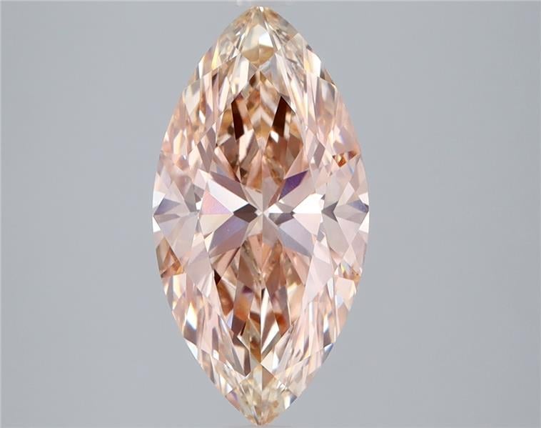 2.49 Ct. Fancy Intense Yellowish Pink Marquise Lab Grown Diamond