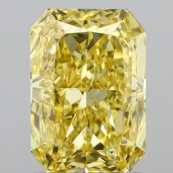 2.10 Ct. Fancy Vivid Yellow Radiant Lab Grown Diamond