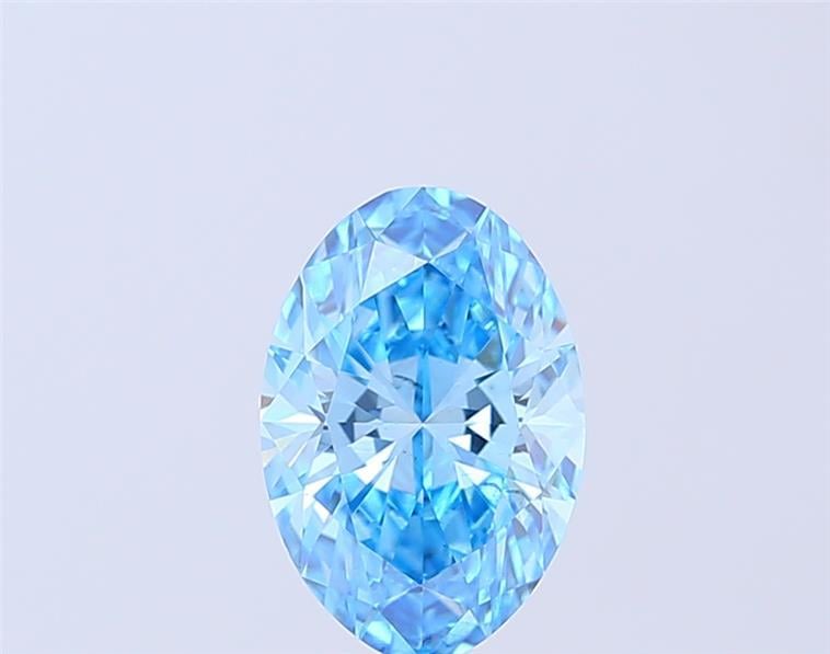 1.53 Ct. Fancy Vivid Blue Oval Lab Grown Diamond