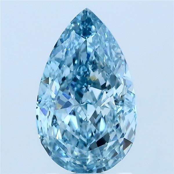 2.04 Ct. Fancy Vivid Blue Pear Lab Grown Diamond