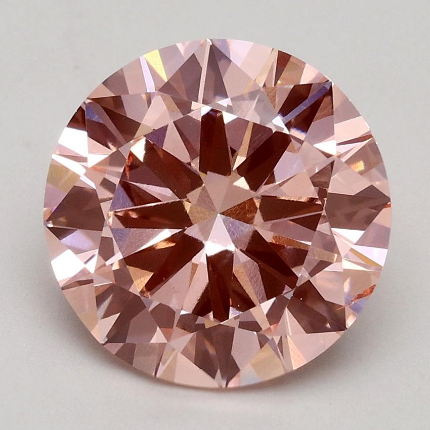 2.72 Ct. Fancy Intense Pink Round Lab Grown Diamond