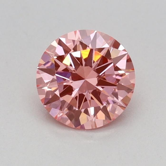 0.46 Ct. Fancy Vivid Pink Round Lab Grown Diamond