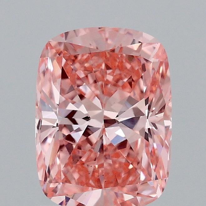 1.57 Ct. Fancy Vivid Pink Cushion Lab Grown Diamond