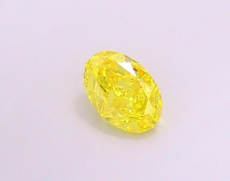1.1 Ct. Fancy Vivid Yellow Oval Lab Grown Diamond
