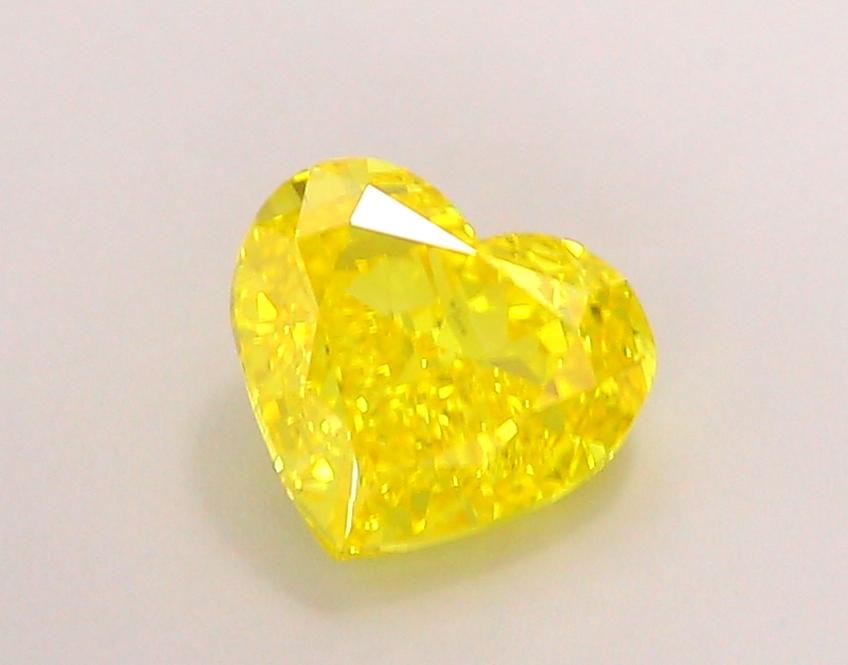1.42 Ct. Fancy Vivid Yellow Heart Lab Grown Diamond