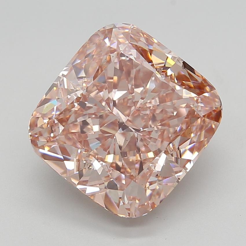 10.01 Ct. Fancy Vivid  Pink Cushion Lab Grown Diamond