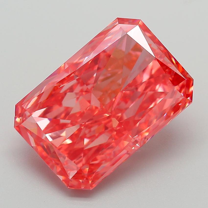 8.36 Ct. Fancy Vivid Pink Radiant Lab Grown Diamond
