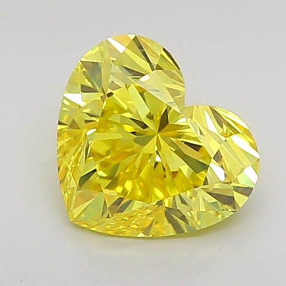 1.22 Ct. Fancy Vivid Yellow Heart Lab Grown Diamond