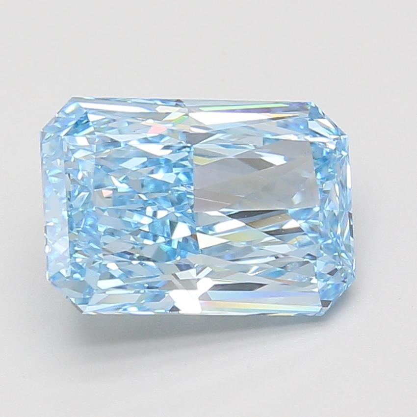 4.02 Ct. Fancy Vivid Blue Radiant Lab Grown Diamond