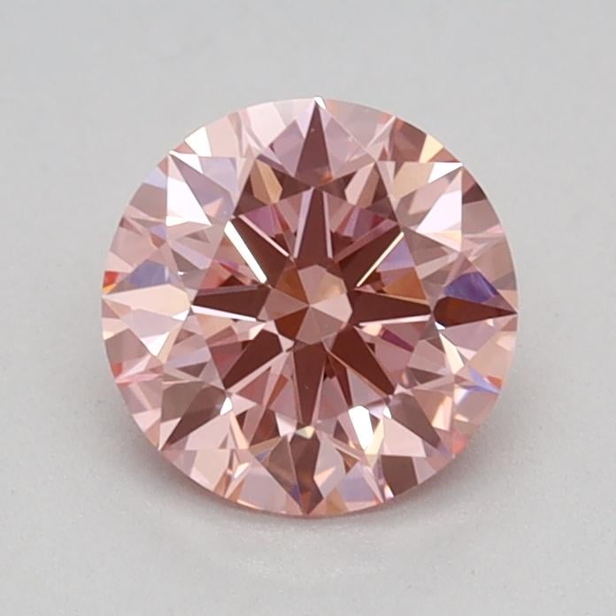 0.63 Ct. Fancy Vivid Pink Round Lab Grown Diamond