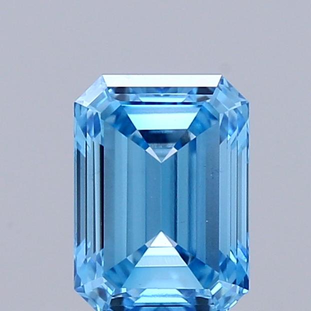 0.78 Ct. Fancy Vivid Blue Emerald Lab Grown Diamond