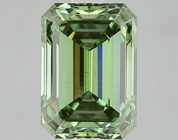 3.11 Ct. Fancy Vivid Green Emerald Lab Grown Diamond