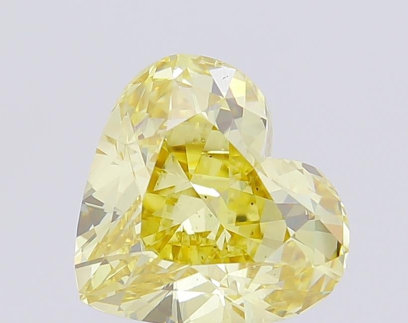 4.06 Ct. Fancy Yellow Heart Lab Grown Diamond