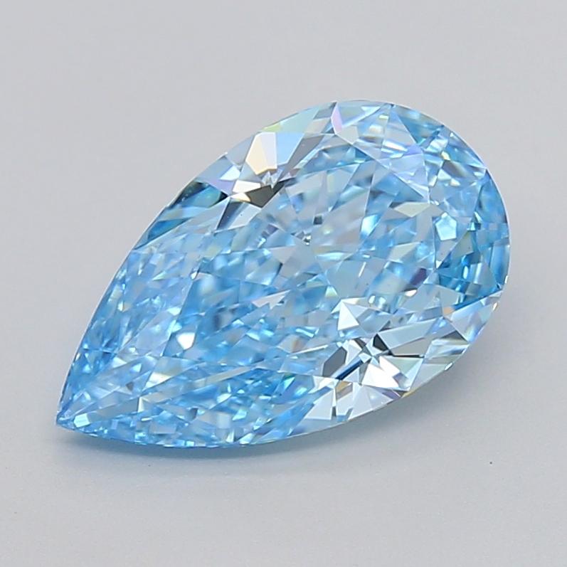 3.53 Ct. Fancy Vivid  Blue Pear Lab Grown Diamond