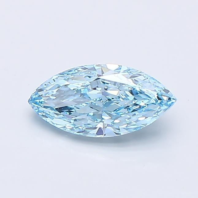 0.72 Ct. Fancy Vivid  Blue Marquise Lab Grown Diamond