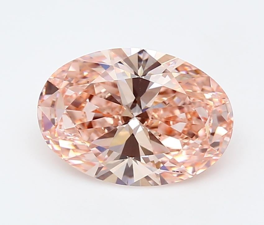 3.04 Ct. Fancy Vivid  Pink Oval Lab Grown Diamond