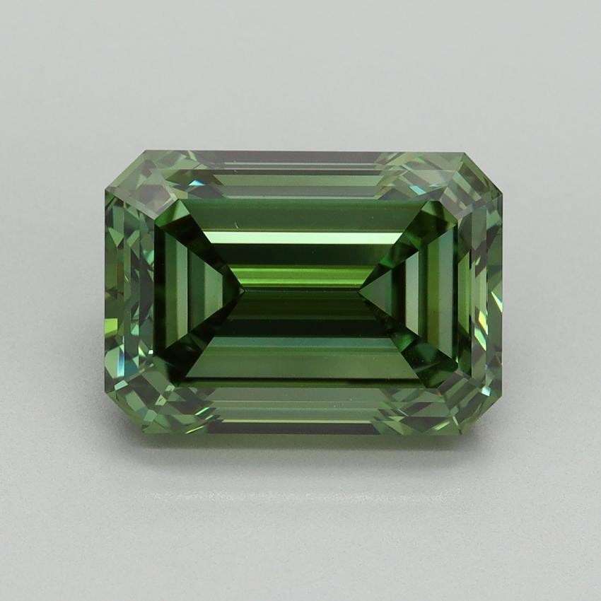 5.00 Ct. Fancy Vivid Pacific Green Emerald Lab Grown Diamond