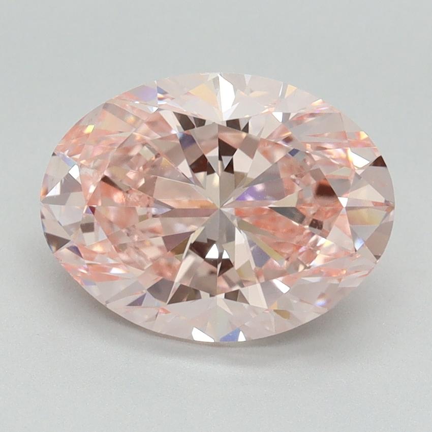 3.01 Ct. Fancy Intense Pink Oval Lab Grown Diamond