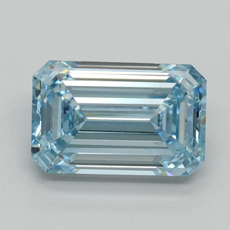 1.53 Ct. Fancy Intense Blue Emerald Lab Grown Diamond