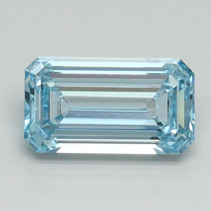 0.89 Ct. Fancy Vivid Blue Emerald Lab Grown Diamond