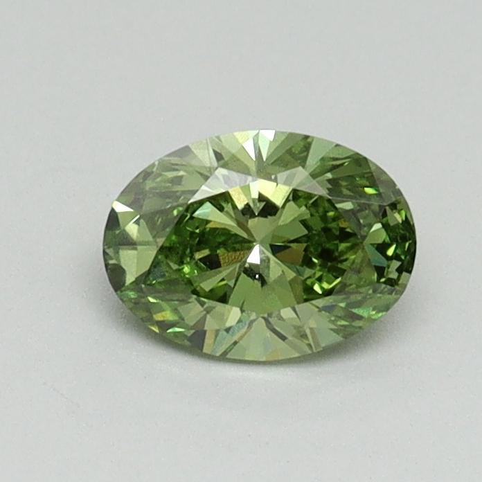 0.50 Ct. Fancy Vivid Green Oval Lab Grown Diamond