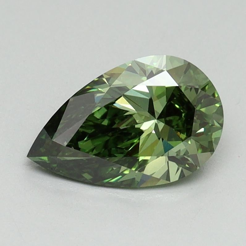 1.01 Ct. Fancy Vivid Green Pear Lab Grown Diamond