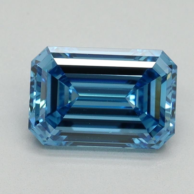 1.54 Ct. Fancy Vivid Blue Emerald Lab Grown Diamond