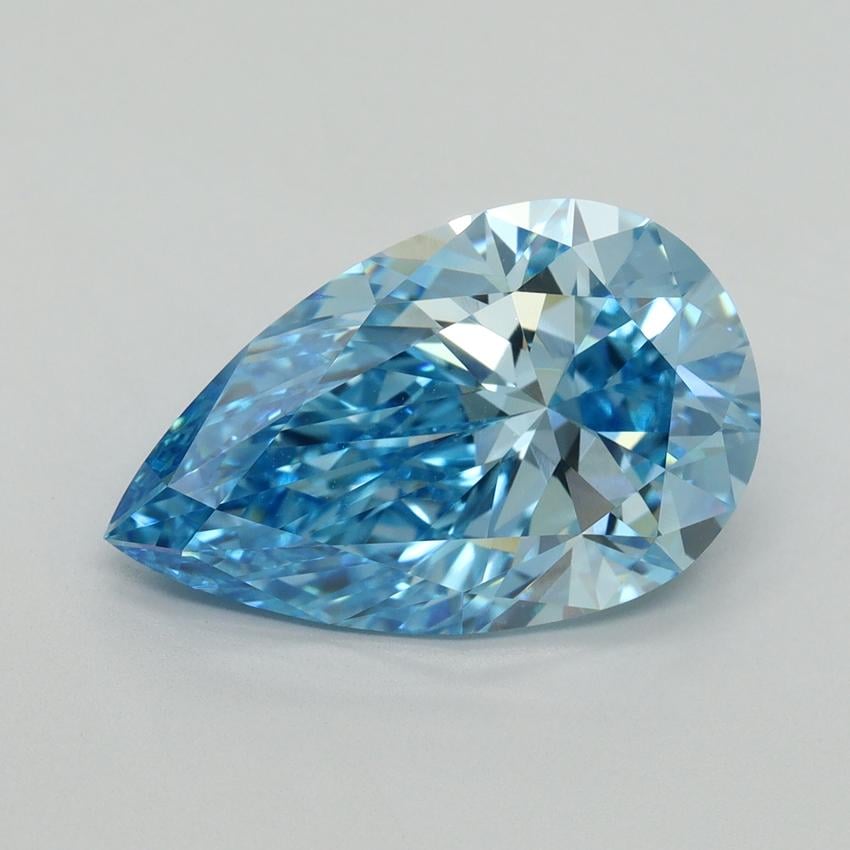 5.05 Ct. Fancy Vivid Blue Pear Lab Grown Diamond