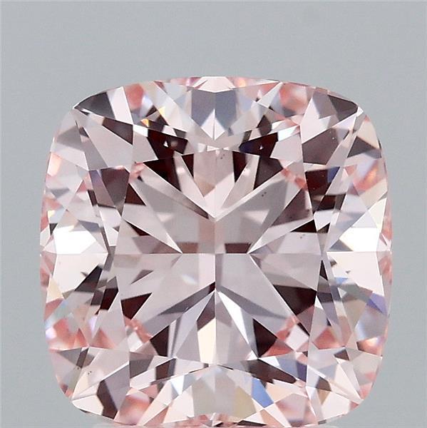 3.05 Ct. Fancy Intense  Pink Cushion Lab Grown Diamond