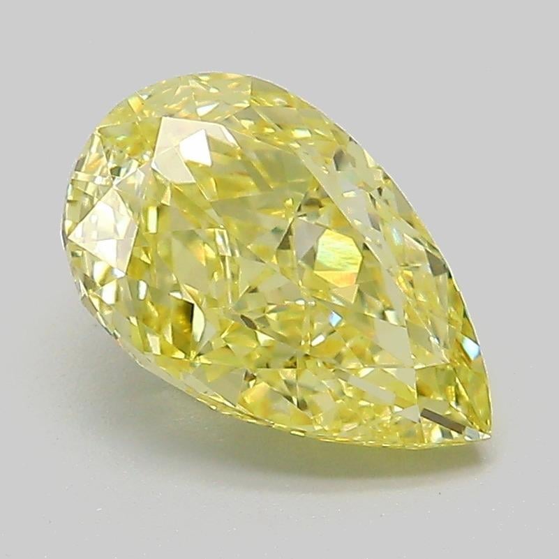2.04 Ct. Fancy Vivid Yellow Pear Lab Grown Diamond