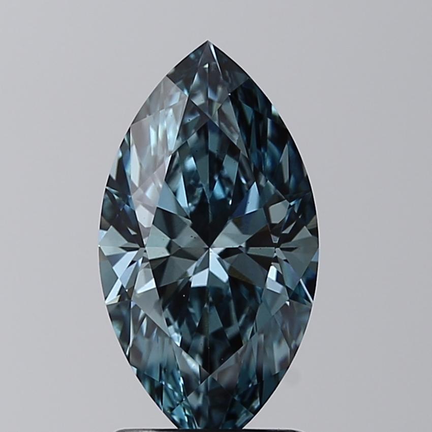 1.70 Ct. Fancy Vivid Greenish Blue Marquise Lab Grown Diamond