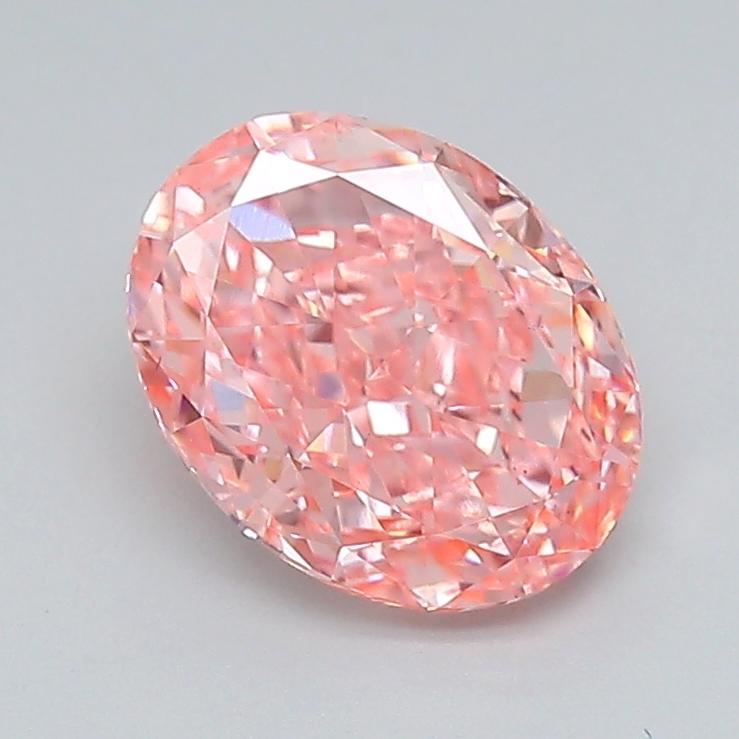 2.03 Ct. Fancy Vivid  Pink Oval Lab Grown Diamond