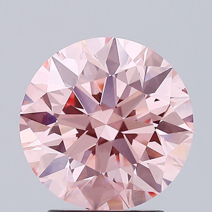 2.53 Ct. Fancy Intense Pink Round Lab Grown Diamond