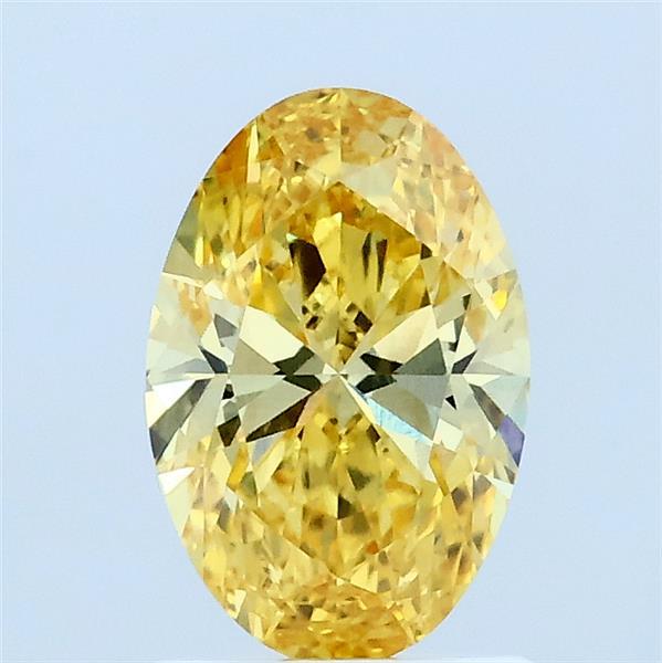 1.00 Ct. Fancy Vivid Yellow Oval Lab Grown Diamond
