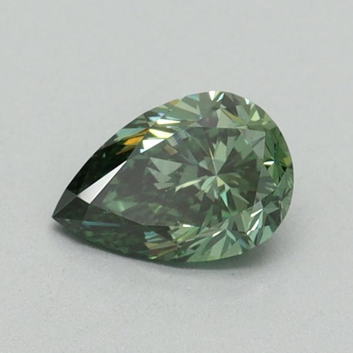 0.51 Ct. Fancy Vivid Green Pear Lab Grown Diamond